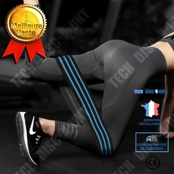 TD® Yogaband Pilates Power Höfter Träning Elastiskt bälte Sport Fitness Hemmeträning, Blue Resistance Band-M