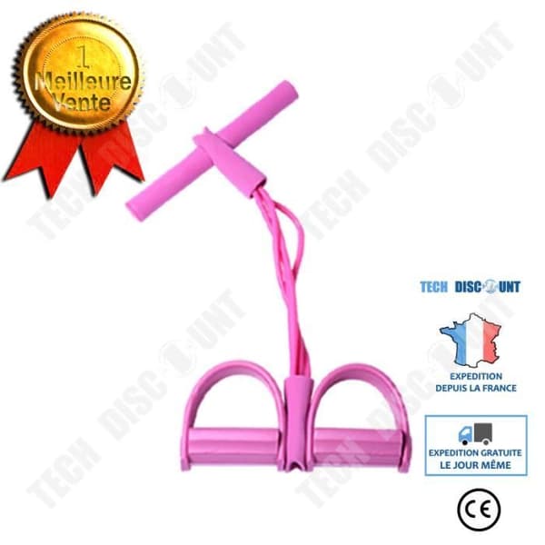 Resår Herr Dam Slitstark Fitness Gymnastik Rumpa Latex Foam Resistance Band med handtag Pull Up Yoga Expert Rosa