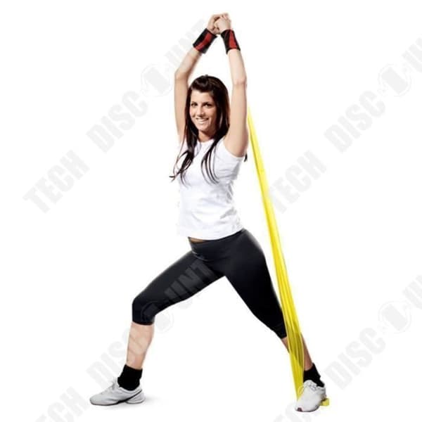 TD® Elastic Resistance Band - Träningsutrustning för fitness, yoga, crossfitträning, styrketräning Gul