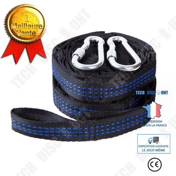 TD® Fitness Accessories - Bodybuilding, 2 delar Super Strong Yoga Hammock Strap Bälte Load Bind Daisy Chain Rope - Blå typ