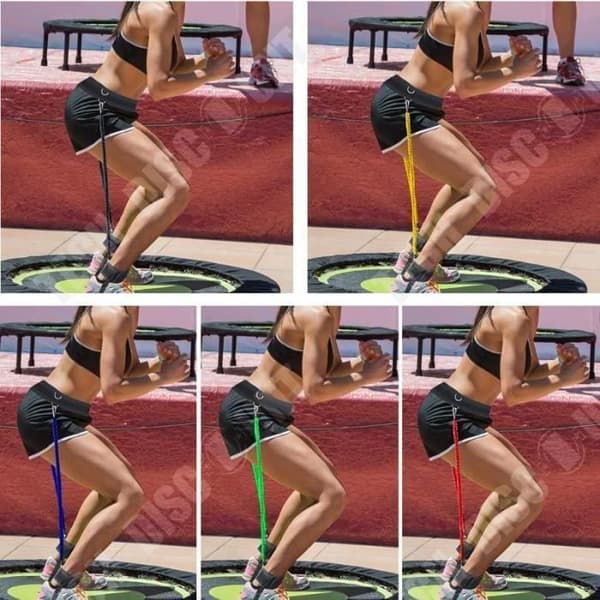 TD® Rebound Trainer Resistance Rep Gym Sport Fitness Boxning Stretching Stap Home Gym - Modell: Röd