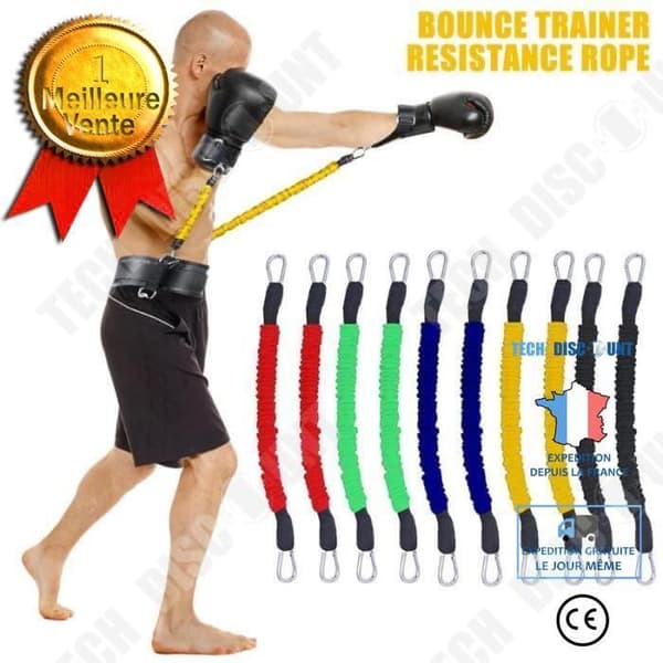 TD® Rebound Trainer Resistance Rep Gym Sport Fitness Boxning Stretching Stap Home Gym - Modell: Röd