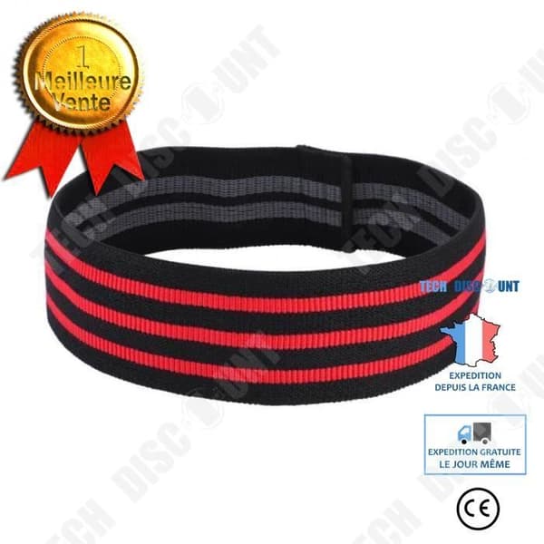 TD® Yogaband Pilates Power Höfter Träning Elastiskt bälte Sport Fitness Hemmeträning, rött motståndsband-L