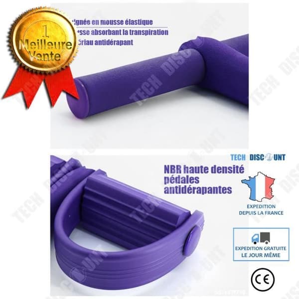 TD® Ven Resistance Band Hemgym Sport träning Elastiska band - Modell: Lila - HSJSTLDA1