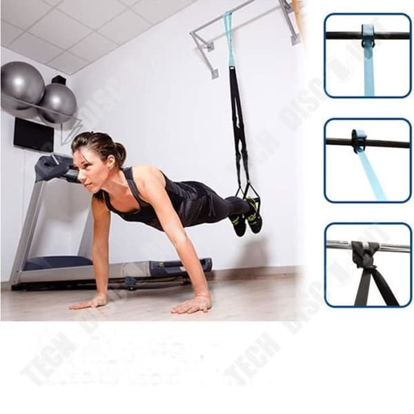 TD® Suspension Exercise Strap Fitness Kit för multifunktionell styrketräning