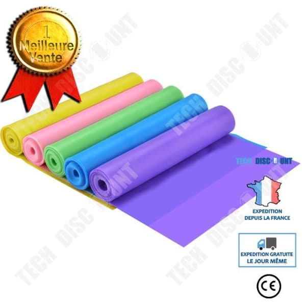 TD® Elastiskt Yogaband Latexbälte 2M Naturligt spänningsband Kvinna Yoga Sport Fitness Hem - Slumpmässig färg