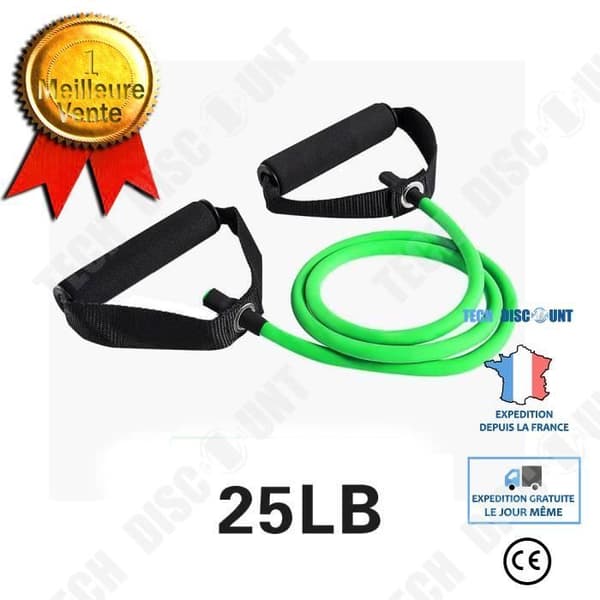 TD® Fitness Accessoarer - Bodybuilding, 120 cm elastiska Yoga Drag-rep Resistance Band Band - Grön typ