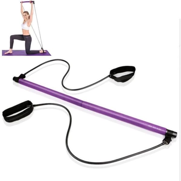 TD® Unisex Pilates Bar Stick Resistance Home Gym Training Fitness Sport Portable Soft - Modell: LILA