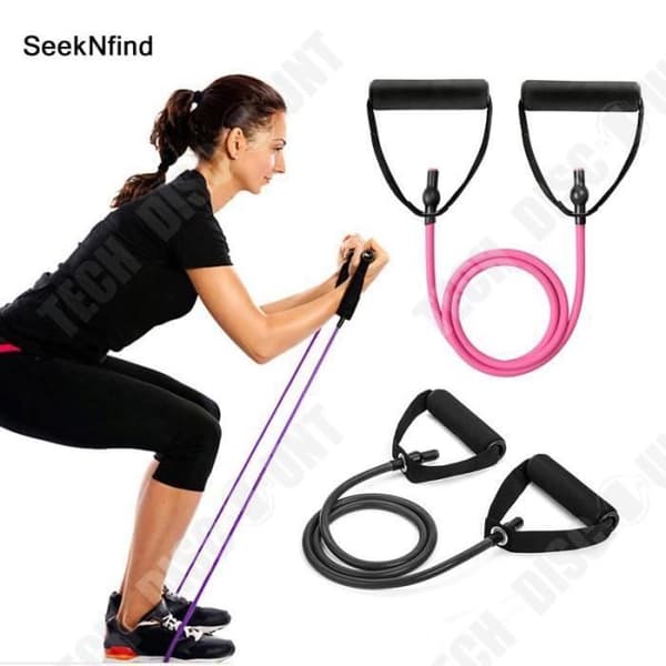 TD® Fitness Accessories - Styrketräning, 2019 120 cm Yoga Drag-rep Elastic Resistance Bands Fitness Workout - LILA Typ
