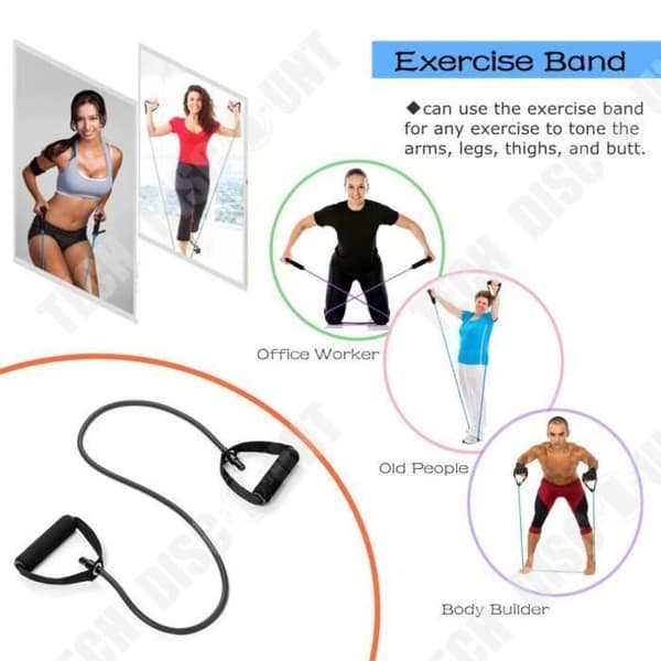 TD® Fitness Accessories - Styrketräning, 2019 120 cm Yoga Drag-rep Elastic Resistance Bands Fitness Workout - LILA Typ