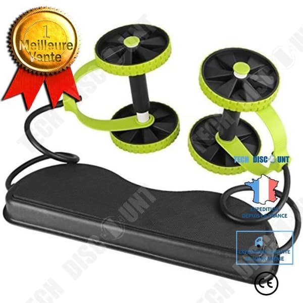 TD® Abdominal Rund Träningsutrustning Träningsrep Hemrörelse Mage Buken Rullar Sport Vikbar