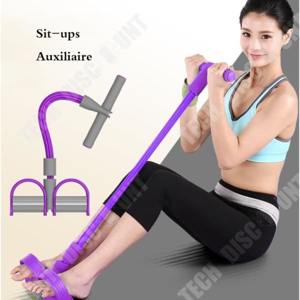 TD® multifunktionell fyrsträngad dragpedal Bungee Rope Ben Puller Grått pulver