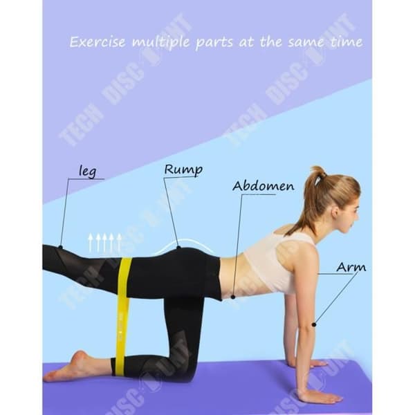TD® Set med 4 Resistance Bands Set Workout Gym Sport Hem Träningsrör Elastiska band