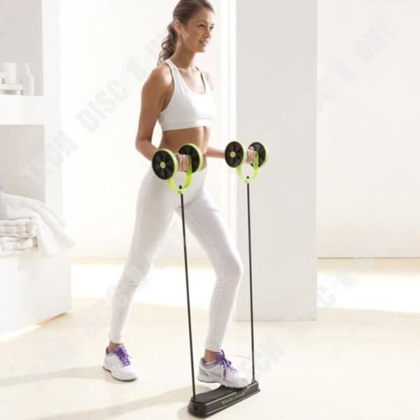 TD® multifunktionellt bukhjul Dual Wheel Rally Device Rebound Magmuskelrulle dragrep