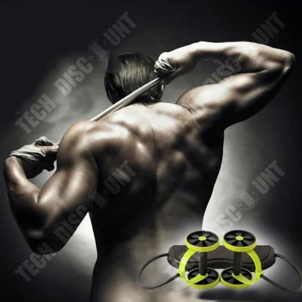 TD® multifunktionellt bukhjul Dual Wheel Rally Device Rebound Magmuskelrulle dragrep
