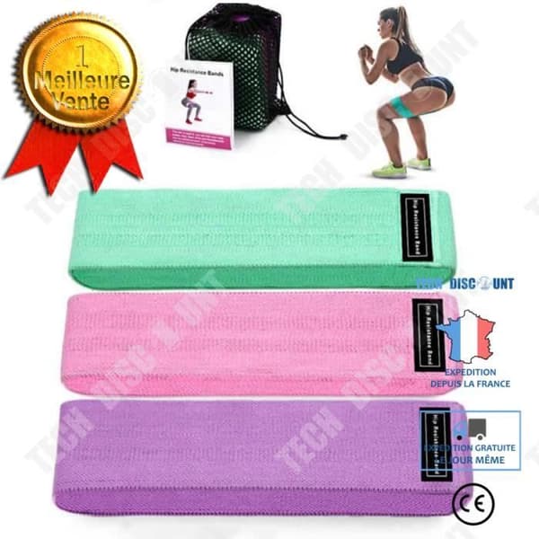 TD® 3-delade Sport Resistance Bands Set för Home Fitness Yoga Pilates CrossF - Modell: 1 set med 3 delar