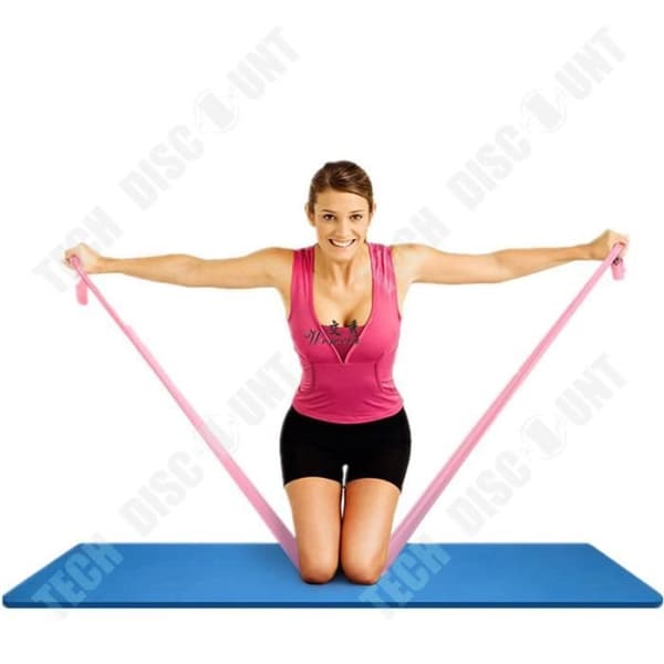 TD® Elastiskt Yogaband Latexbälte 1,5 M Naturligt Spännband Kvinna Yoga Sport Fitness Hem - lila
