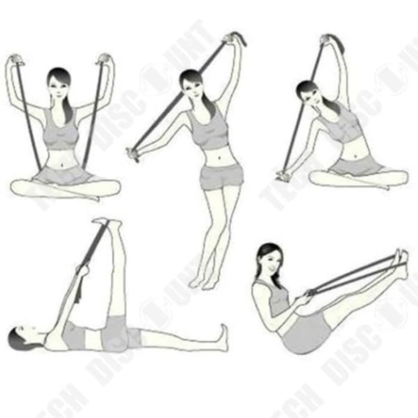 TD® Stretch Elastic för träning Yoga/Gymnastik/Latin Dans Bältesrem Body Resistance Band