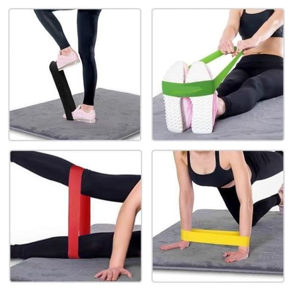 Resistance Band Set (5) - Loop Fitness Elastic Band - Bodybuilding Pilates Squat Sport