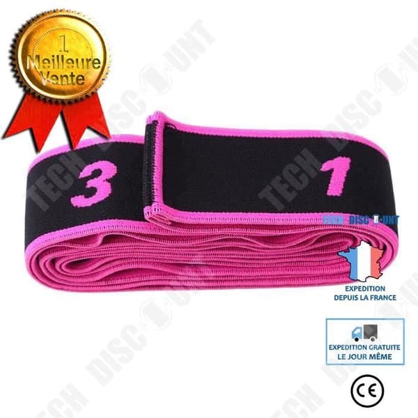 TD® Fitness Accessoarer - Bodybuilding, Yoga Stretching Resistance Bands Multi Segment Belt High - Typ Burgundy A