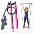 Miniatyrbild 4 av 4: TD® Pilates Bar Stick med Resistance Band för Hemgym Sport Workout d - Modell: LILA