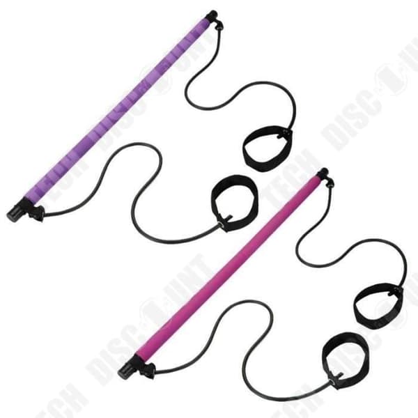 TD® Pilates Bar Stick med Resistance Band för Hemgym Sport Workout d - Modell: LILA