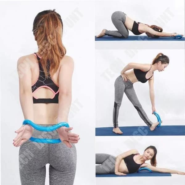 TD® Circle yoga pilates stretch Ring fitness sport motstånd träning elastisk sele elastiband toning body extense