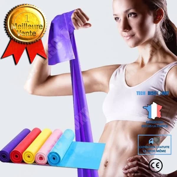 Gummiband - TD® - Lila - Hög elasticitet - Fitness - Styrketräning