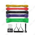 Miniatyrbild 4 av 4: TD® 9 in1 Elastic Fitness Unisex Bodybuilding Yoga Gym Motståndsband Styrketräning Glutes Ankare Bengrepp Pil