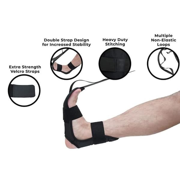 Yogastretchbälte - TD® - Svart - Polyesterbomull - Rehabilitering - Unisex