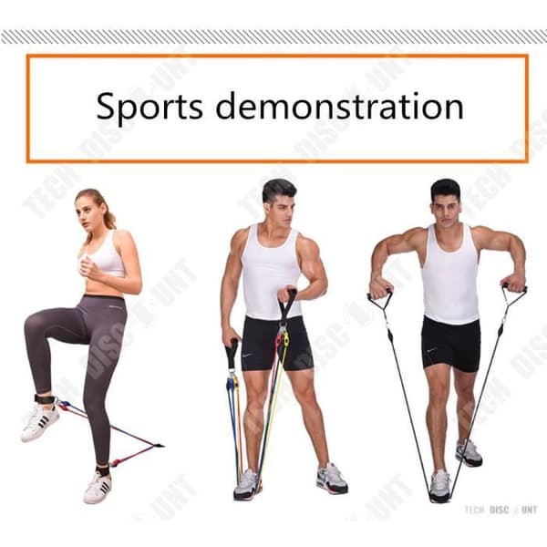 Multifunktionell dörrsportavdragare set 11-delad uppsättning fitness dragrep kombination