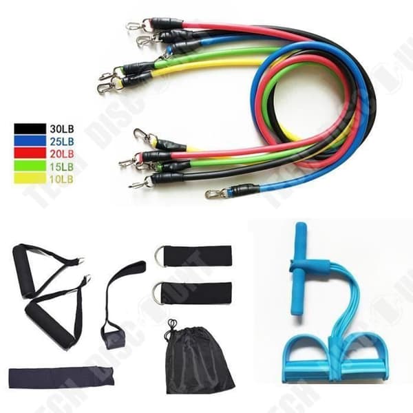 TD® Fitness Accessories - Styrketräning, 11 st-set Elastiska band motståndsband Träningsträning - Typ 11 st B