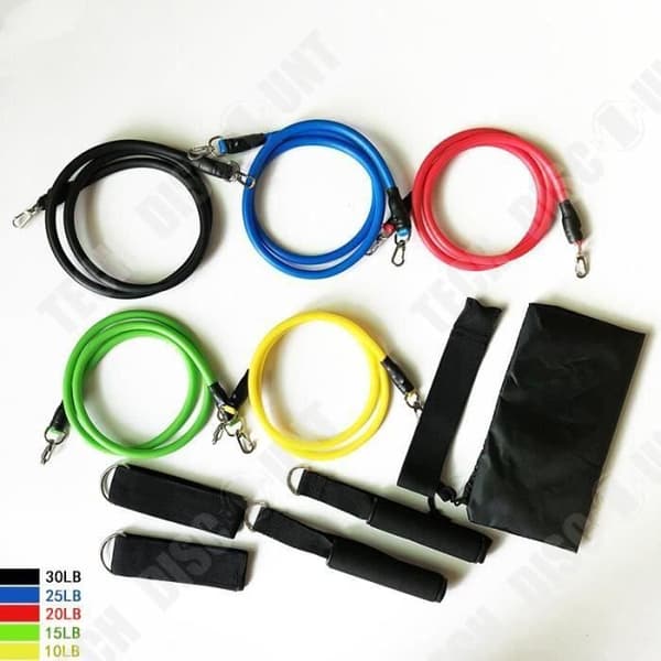 TD® Fitness Accessories - Styrketräning, 11 st-set Elastiska band motståndsband Träningsträning - Typ 11 st B