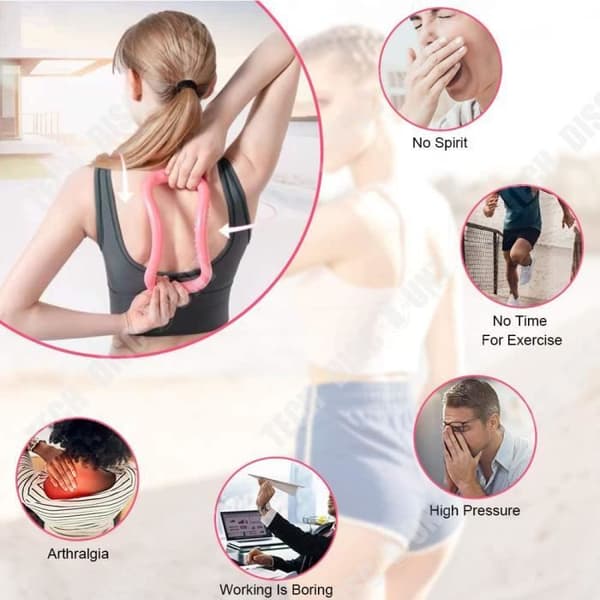 TD® Yoga Ring Puller Åtta tecken Träning Axel Pilates Cirkel Massage Fitness Stretching Ring Bröstexpanderare