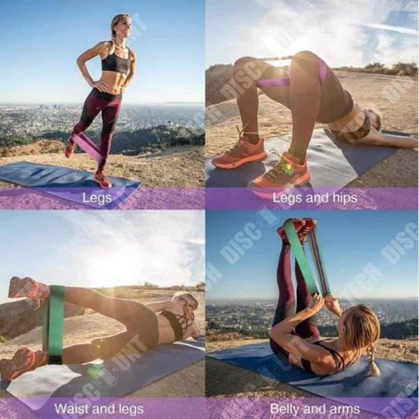 TD® Yoga spännbälte fitness elastiskt bälte knäböjsbälte vackra skinkor ha cirkel motståndsbälte