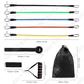Miniatyrbild 3 av 4: TD® 12-pack Styrketräning Motståndsband Elastiskt Fitness Kit Sport Gym Pilates Extender Spännband för Kvinnor Män