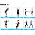 Miniatyrbild 2 av 4: TD® 12-pack Styrketräning Motståndsband Elastiskt Fitness Kit Sport Gym Pilates Extender Spännband för Kvinnor Män