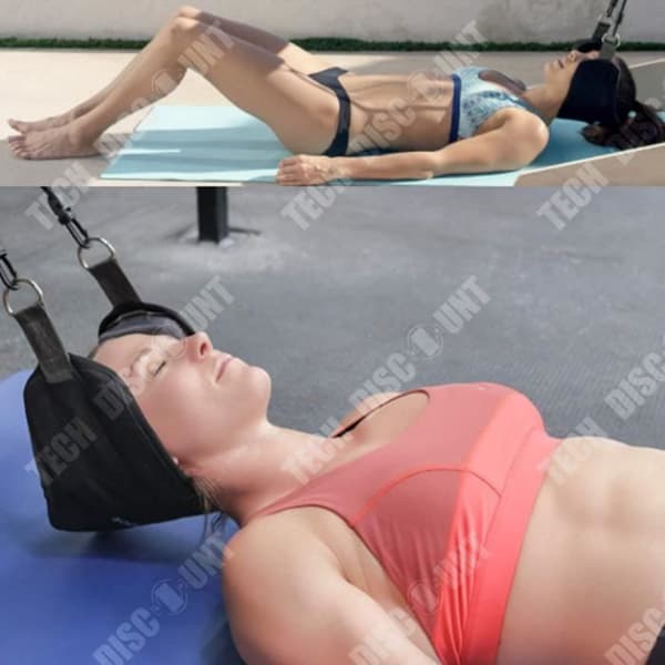 TD® Hängmatta för nacke Hängmatta för nacken, bärbar massager för avslappningshängmatta, upphängningsrem för smärtlindring Justerbar längd