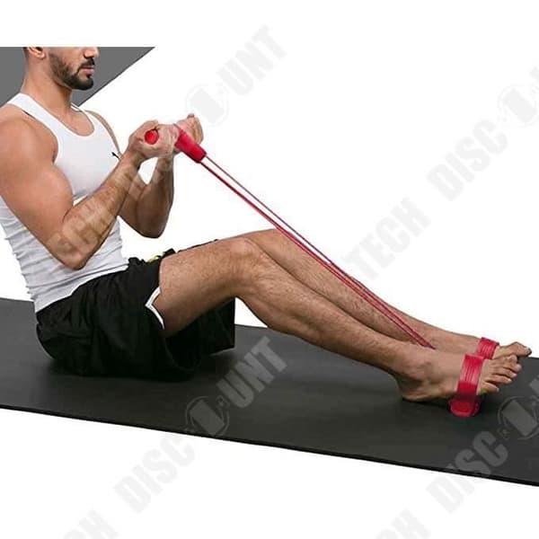 TD® Sport Hemutrustning, Multifunktionellt spännrep, Abs Ben Motståndsträning, Sit Up 4 tuber