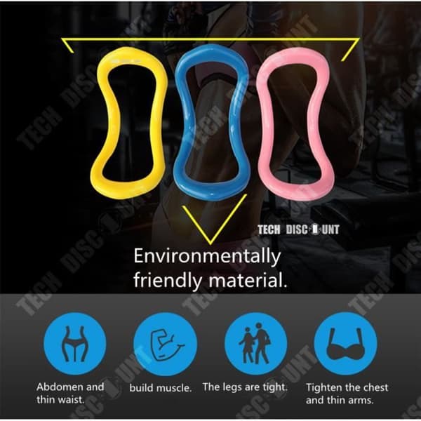 TD® Circle yoga pilates stretch Ring fitness sport motstånd träning elastisk sele elastiband toning body extense