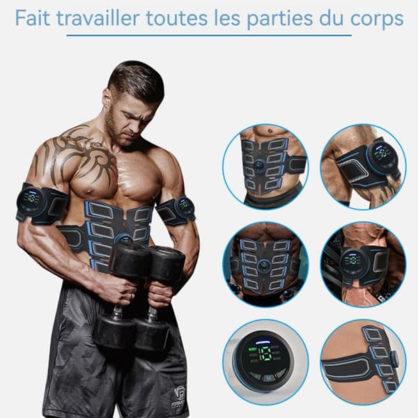 TD® Kit Abdo Belt Fitness Stimulator för 8 buken Bodybuilding Stickers
