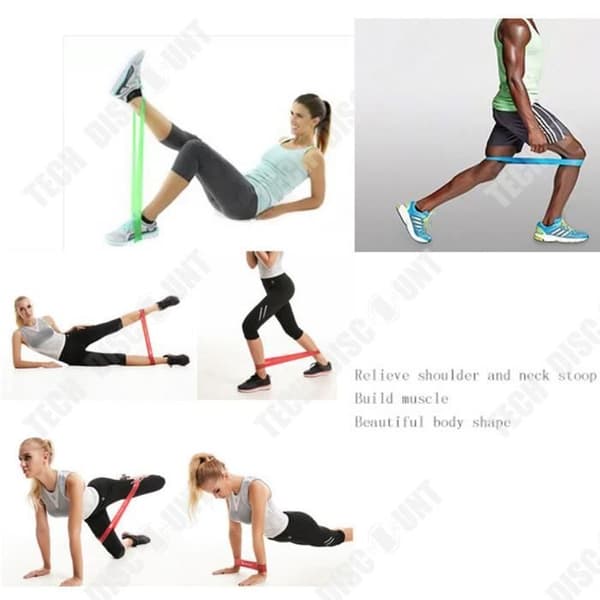 TD® TPE hög elastisk och smaklös yoga fitness plast ben rally set bodybuilding motståndsring