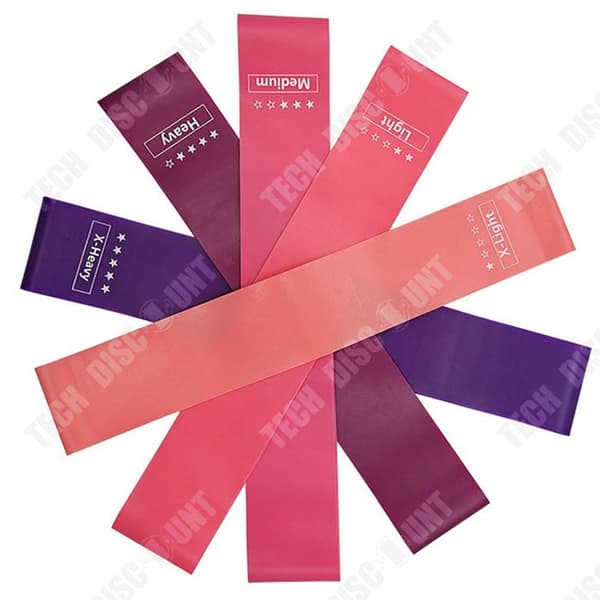TD® Omfattande träning femdelade fitness motståndsband yoga elastiska band latex elastiska motståndsband
