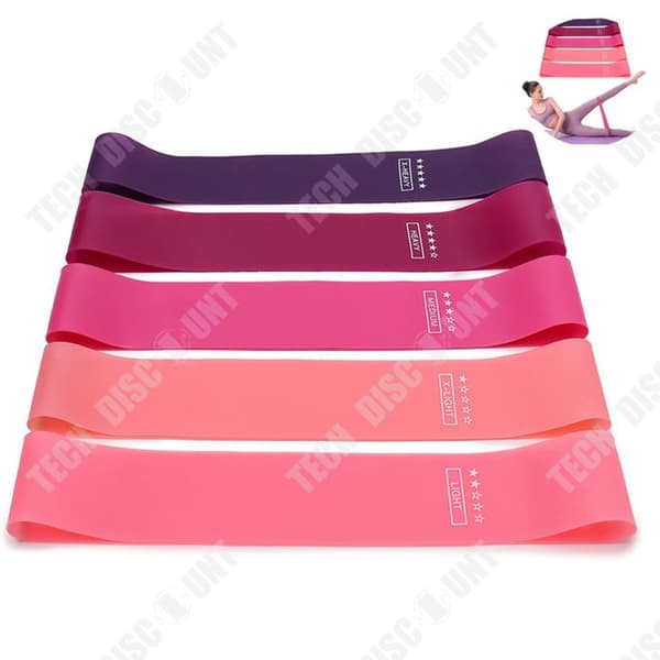 TD® Omfattande träning femdelade fitness motståndsband yoga elastiska band latex elastiska motståndsband