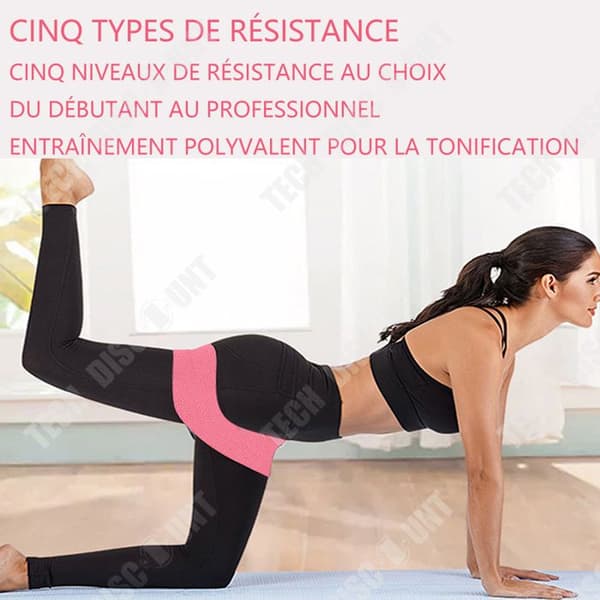 TD Elastic Bodybuilding Set med 5 elastiska bodybuilding band elastiskt sport motstånd band bodybuilding elastisk bodybuilding