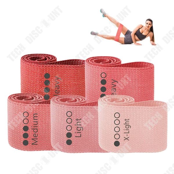 TD Elastic Bodybuilding Set med 5 elastiska bodybuilding band elastiskt sport motstånd band bodybuilding elastisk bodybuilding