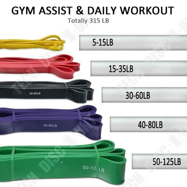 TD® 9 in1 Elastic Fitness Unisex Bodybuilding Yoga Gym Motståndsband Styrketräning Glutes Ankare Bengrepp Pil