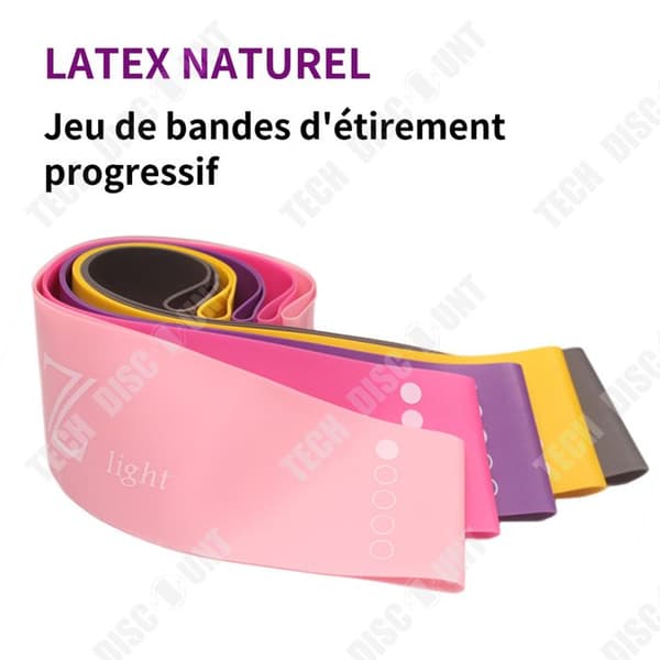 TD Elastic Bodybuilding Set med 5 elastiska bodybuilding band elastiskt sport motstånd band bodybuilding elastisk bodybuilding