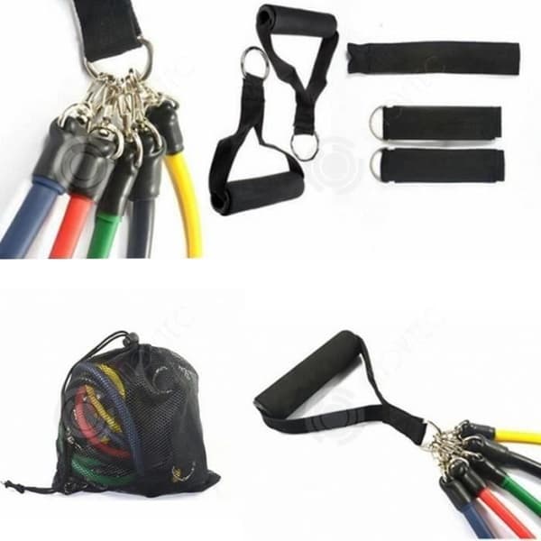 INN® Elastiska band Fitness Män Kvinnor Bodybuilding 11st Yoga Gym Resistance Band Bodybuilding Rumpa Bengrepp