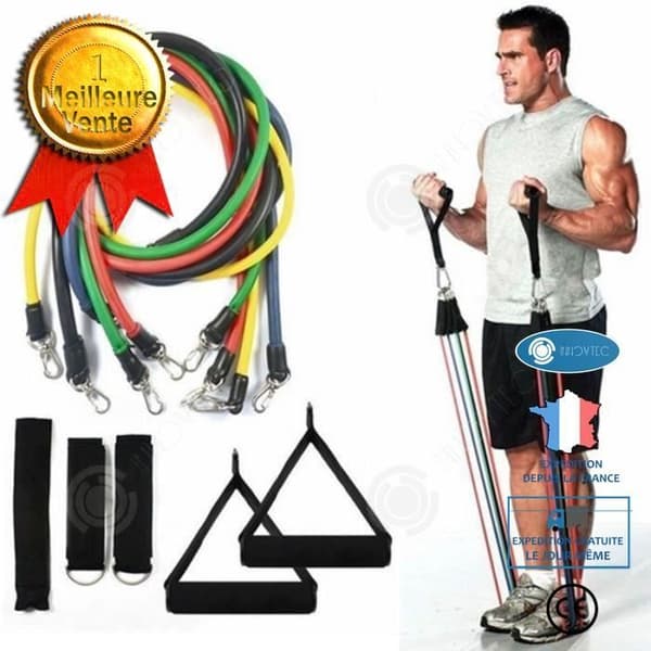 INN® Elastiska band Fitness Män Kvinnor Bodybuilding 11st Yoga Gym Resistance Band Bodybuilding Rumpa Bengrepp